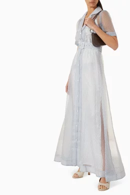 staud millie organza dress Staud Millie Organza Maxi Shirtdress