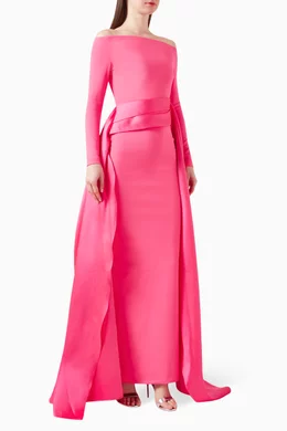Buy Solace London Pink Irma Maxi Dress in Crepe For Women Online | Ounass  Oman