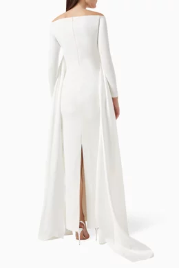 knee length dresses for ladies The Irma Maxi Dress in Ruby main image 1