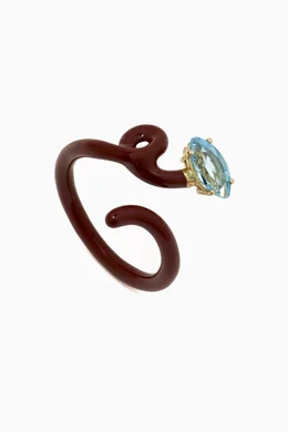 アクセサリー BABY VINE TENDRIL RING IN BRICK BABY VINE RING ~ IN RED – Bea Bongiasca