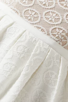 Buy Elle Zeitoune White Ariana Midi Dress in Lace For Women Online | Ounass  Oman