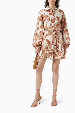 Buy Faithfull The Brand Multicolour Rae Mini Dress in Linen For Women  Online | Ounass Oman