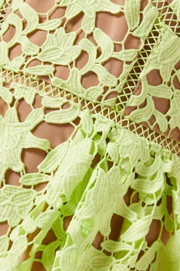 Buy Self-Portrait Green Azaelea Midi Dress in Lace For Women Online |  Ounass Oman