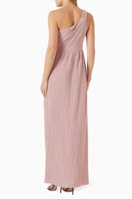 yas pleated maxi dress Buy Y.A.S Pink Yasolinda Pleated Maxi Dress in Satin For Women Online