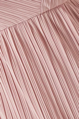 yas pleated maxi dress YAS - Structured Taffeta Pleated Maxi Dress - Women - Polyester - 2 US