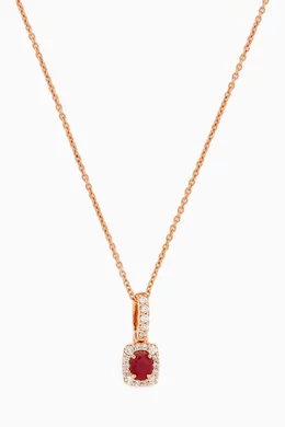 Buy Damas Rose Gold Mini Diana Ruby Diamond Necklace in 18kt Rose Gold For Women Online Ounass Oman