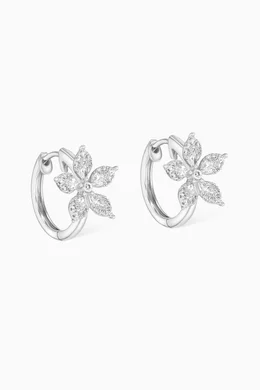 Buy Damas White Flora Diamond Stud Earrings in 18kt White Gold Online for Women Ounass Oman