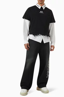 Buy Balenciaga Black Unisex Unity Sports Icon Cropped Large Fit T