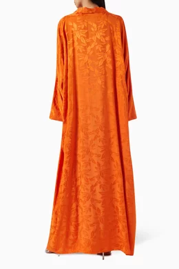 bambah orange dress Bambah Geometric-print Maxi Dress