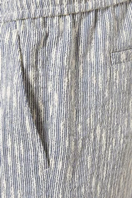 Buy Kith Blue Barrow Belted Pants in Slub Boucle For Men