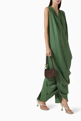 Buy Andrea Iyamah Green Sayo Kaftan in Linen-blend For Women Online |  Ounass Oman
