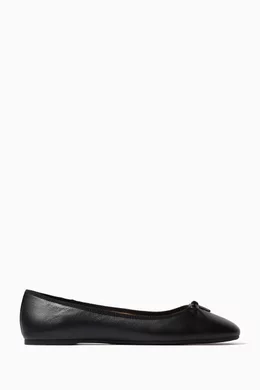 Buy Coach Black Abigail Ballet Flats in Leather For Women Online