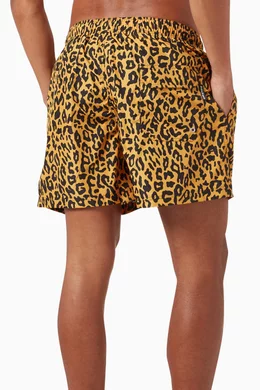 Cheetah print swim shorts clearance