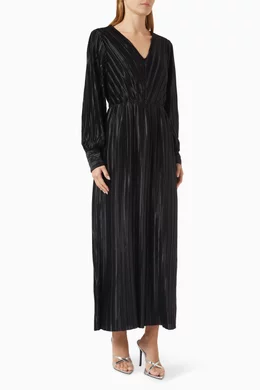 yas pleated maxi dress Buy Y.A.S Pink Yasolinda Pleated Maxi Dress in Satin For Women Online