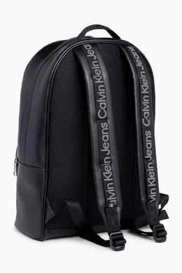 Buy Calvin Klein Jeans Black Round Backpack in Faux leather For Men Online Ounass Oman