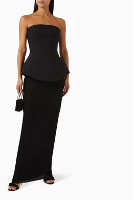 Buy Solace London Black Arella Strapless Maxi Dress For Women Online |  Ounass Oman