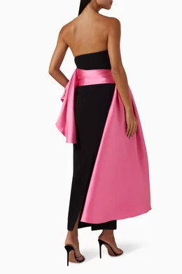 open lace back dress The Lea Maxi Dress in Soft Pink and Black  Solace London