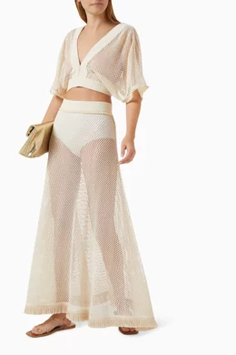 Buy Ancient Kallos Color Petra Fishnet Co ord Set in Cotton For Women Online Ounass Oman