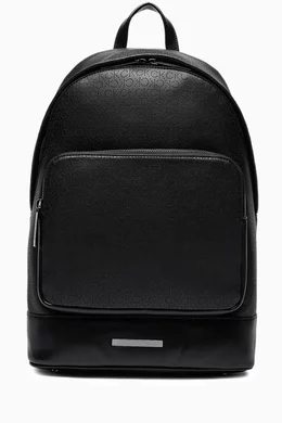 calvin klein men's saffiano leather backpack Men with Zip, Black (Ck Black Saffiano), One Size Fashion Calvin Klein aims to design timeless pieces that work for every season and any day Saffiano Leather Emblem Logo Backpack