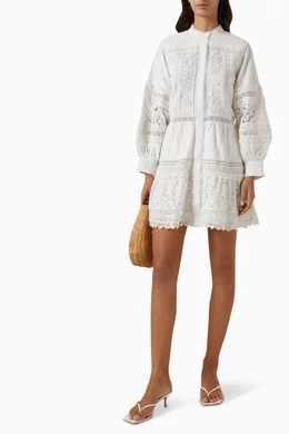 knee length dresses for ladies Simkhai Cailinn Tulip Embellished Sleeveless Mini Dress