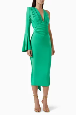 black bridesmaid dresses with green sash ZHIVAGO | I GOT YOU GOWN main image 1