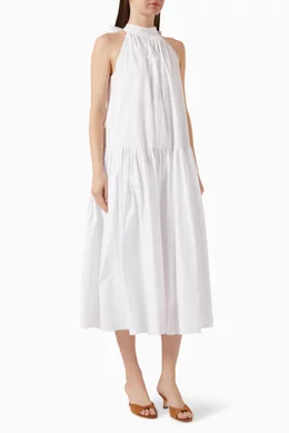 staud midi marlowe dress Staud Midi Marlowe - Navy