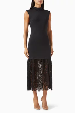 Buy Sea New York Black Suzy Lace-skirt Dress in Stretch Nylon For Women  Online | Ounass Oman