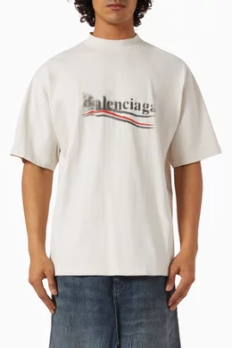 Buy Balenciaga White Unisex Political Stencil T-shirt in