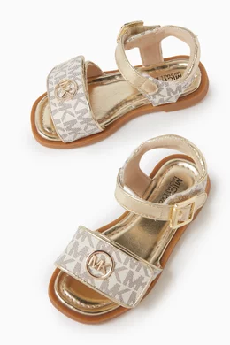 Buy Michael Kors Kids Neutral Kieran Sandals in Faux Leather For Girls Online Ounass Oman