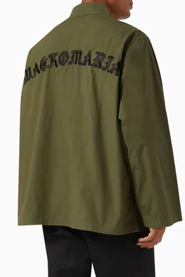 Buy WACKO MARIA Green Army Shirt in Cotton For Men Online | Ounass 