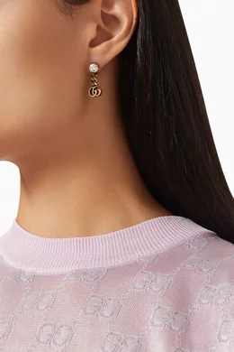 Gucci double g earrings gold on sale