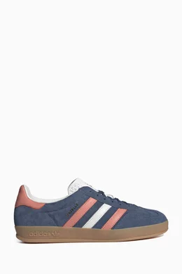 Buy adidas Blue Gazelle Indoor Sneakers in Suede For Men Online Ounass Oman