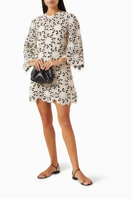 ottie lace mini dress Buy Zimmermann Black Ottie Mini Dress in Lace For Women Online