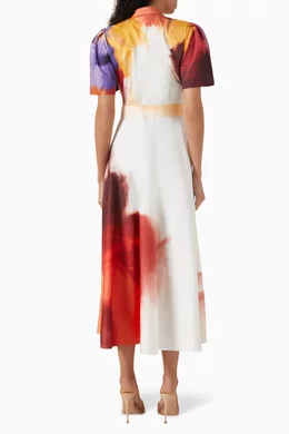 Buy Leo Lin Multicolour Bianca Midi Dress in Cotton For Women Online |  Ounass Oman