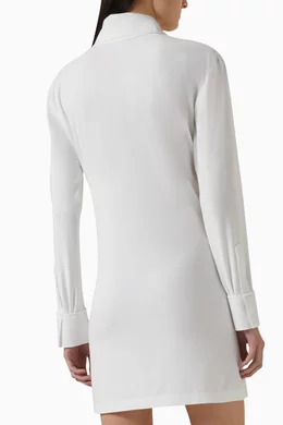 norma kamali mini tie front shirt dress Norma Kamali Women's Mini Tie Front Dress, Black, XS at Amazon Women's  Clothing store
