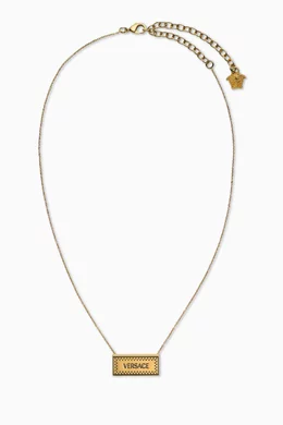 Vintage versace logo necklace top