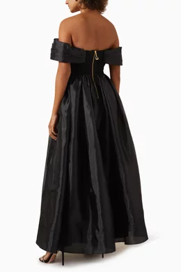 Buy Aje Black Cordelia Corseted Maxi Dress For Women Online | Ounass Oman