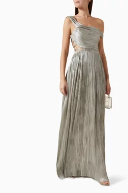 maria lucia hohan silver dress Maria Lucia Hohan Zaria Dress In Silver