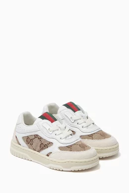 Buy Gucci White GG Sneakers in Leather For Baby Girls Online