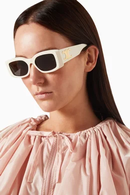 Buy Celine White Triomphe Butterfly Sunglasses in Acetate For Women Online Ounass Oman