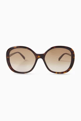 Buy Stella McCartney Brown Oversized Square Gradient  display picture 3