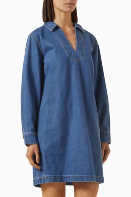 Buy Veronica Beard Blue Wasta Mini Dress in Denim For Women Online | Ounass  Oman