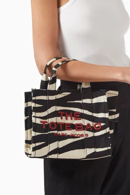 Buy Marc Jacobs Multicolour The Small Zebra Tote Bag in Canvas For
