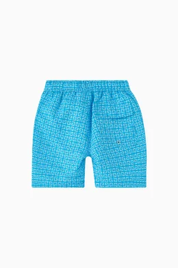 Buy Givenchy Blue 4G Swim Shorts For Boys Online Ounass Oman
