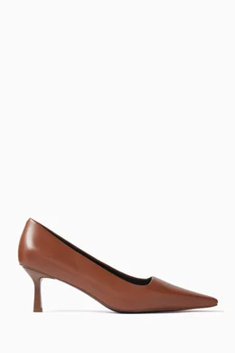 Buy 12 STOREEZ Brown x GI Classic 60 Pumps in Leather Online for Women Ounass Oman