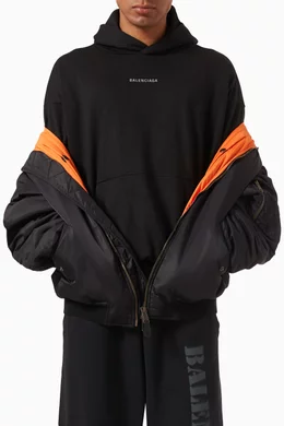 【送料&関税込】Balenciaga Off Shoulder Jacket - Unisex 0400022782876_DARKGREEN?wid=