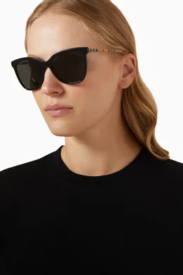 Burberry Black Cat-Eye Sunglasses Sleek Design- New Burberry Women main image 4