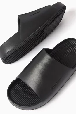 Buy Nike Black Calm Slides in Rubber For Women Online Ounass Oman