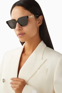 Buy Versace Black Butterfly Sunglasses in Acetate & Metal  display picture 3