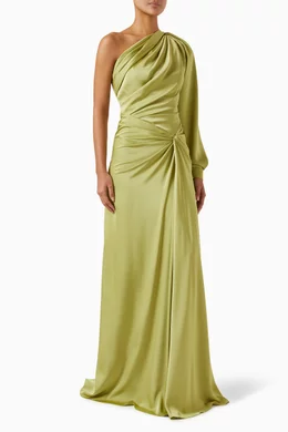 green emerald velvet dress Edition Gemy Maalouf ED1685LD Dress main image 1